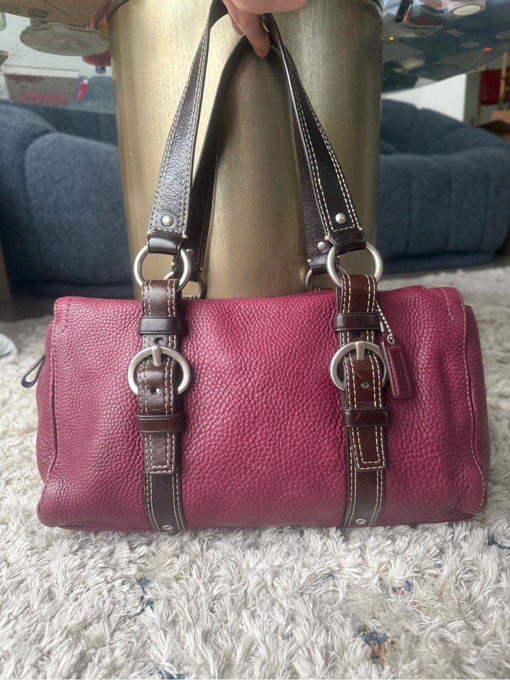COACH 2007 BURGUNDY CHELSEA SATCHEL
